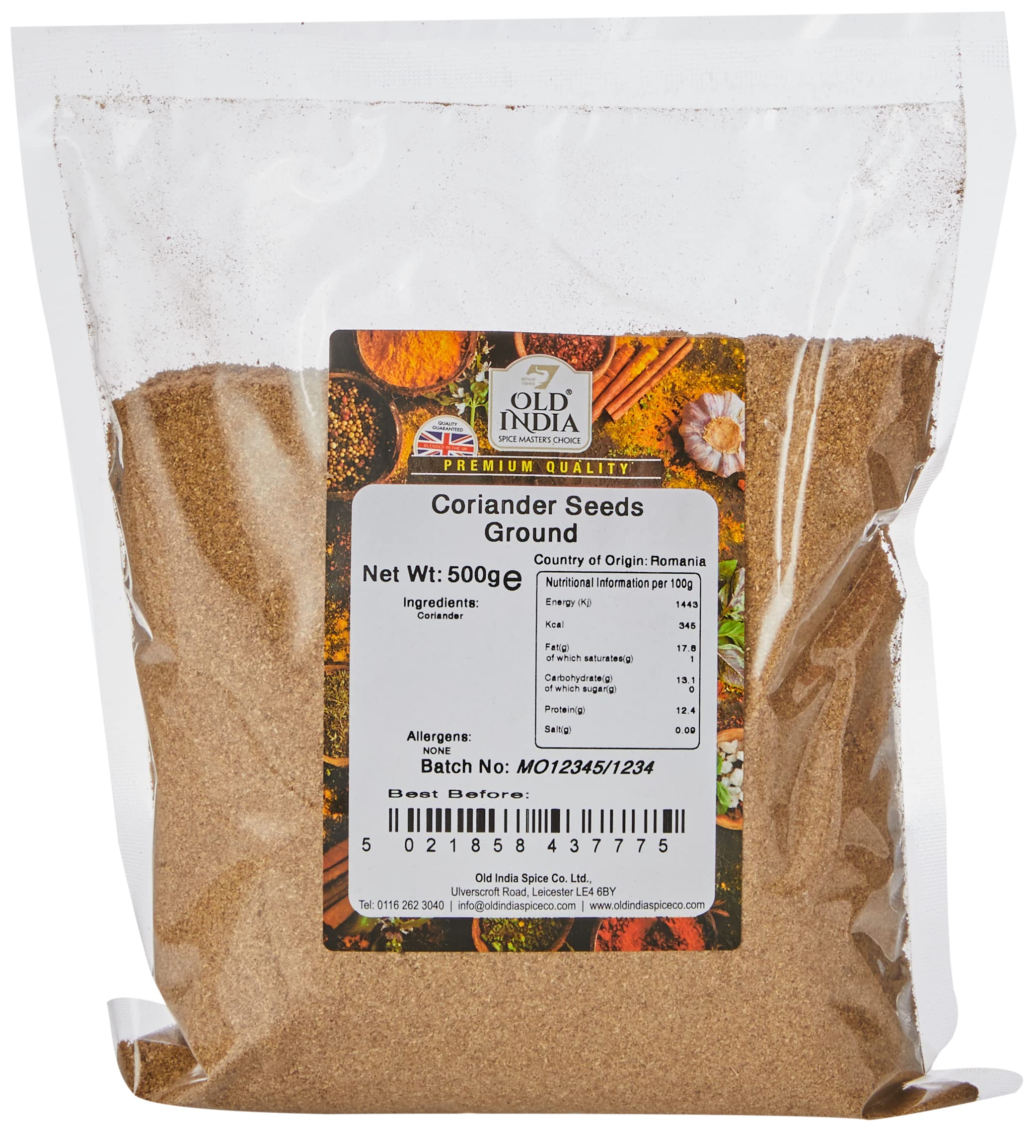 Old India Coriander Seeds Ground 500g
