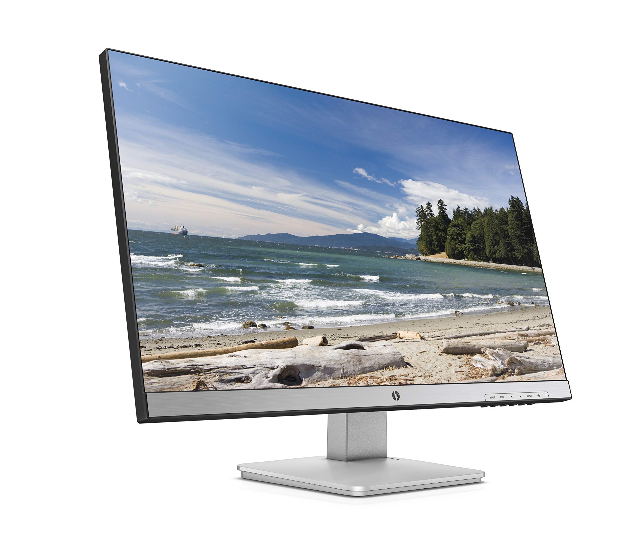 HP 27q - Monitor de 27" QHD (2560x1440, LED, 16:9, HDMI 1.4 x1, DisplayPort 1.2 x1, VGA, 60 Hz, 2ms, Antireflejo, Low Blue light, Ajustable), Negro y blanco