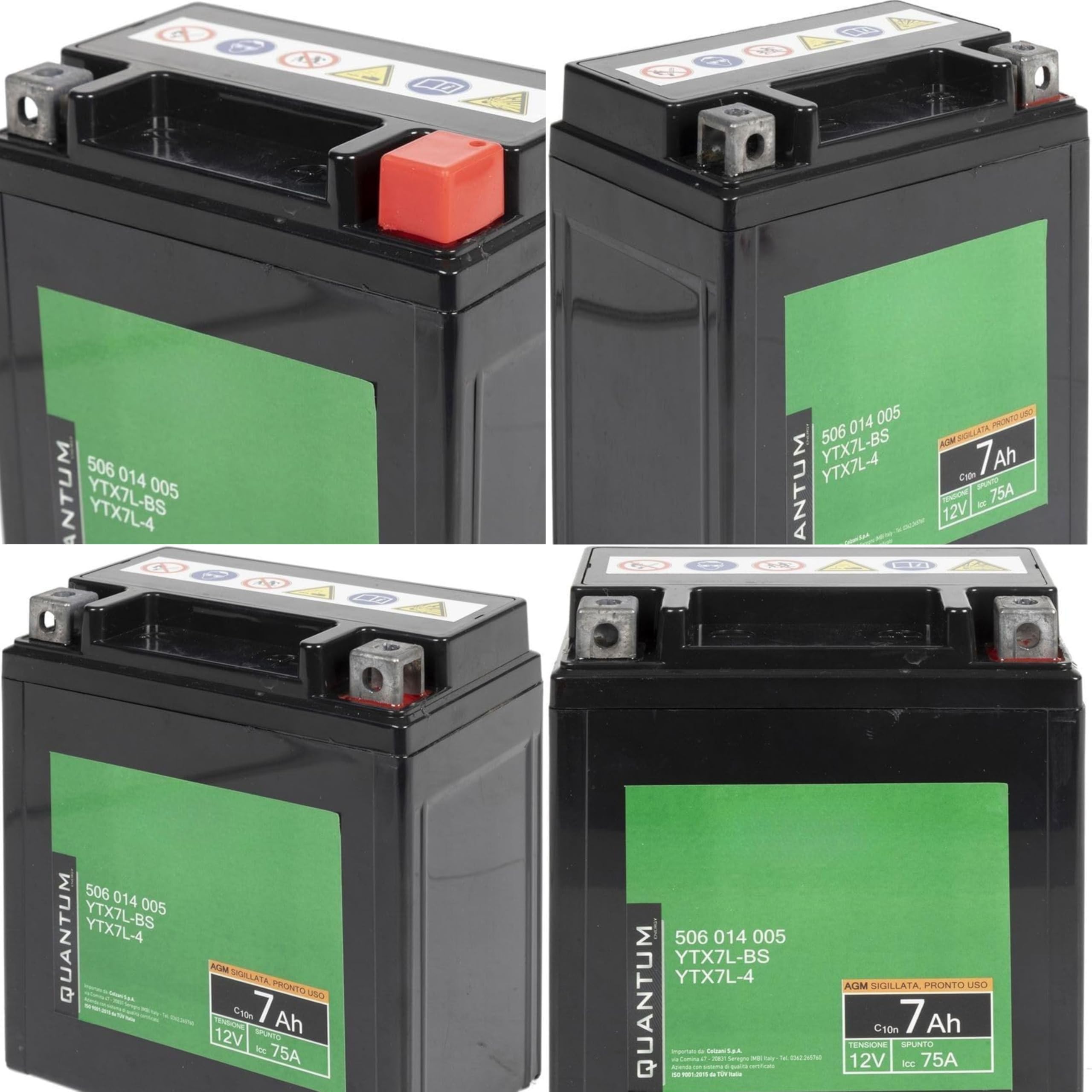 Batteria Moto e Scooter AGM Sigillata 12V 7Ah 75A – Polo Positivo Dx, pronta all’uso