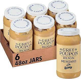 Grey Poupon Dijon Mustard (48 oz Jars, Pack of 6)