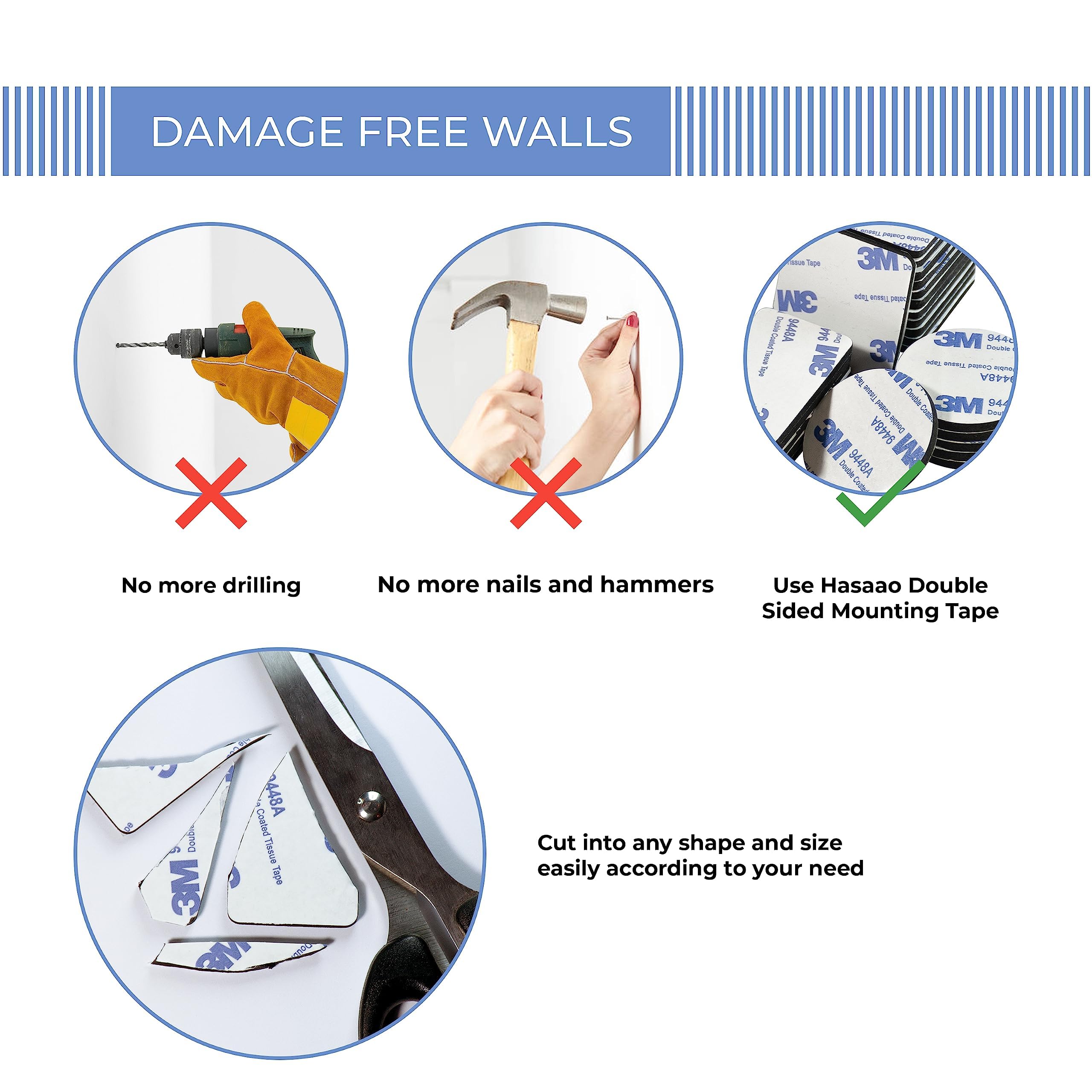 Caremore Doppelseitiges Klebeband 400 Stück - Klebepunkte Für Wanddekoration & Basteln