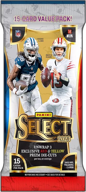 Paquete de tarjetas coleccionables de valor jumbo de fútbol Panini Select 2023