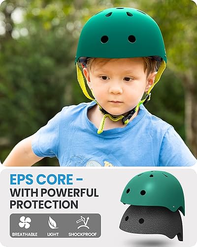 Miniatura 5 de OutdoorMaster Casco de bicicleta para jóvenes y niños, casco ajustable para patineta multideportivo con forro extraíble para bicicleta de