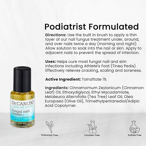 Miniatura 7 de Dr. Canuso Healthy Nail System | Tratamiento antifúngico de uñas de 2 pasos | Reparación médica de hongos en las uñas de los pies y talón agrietado