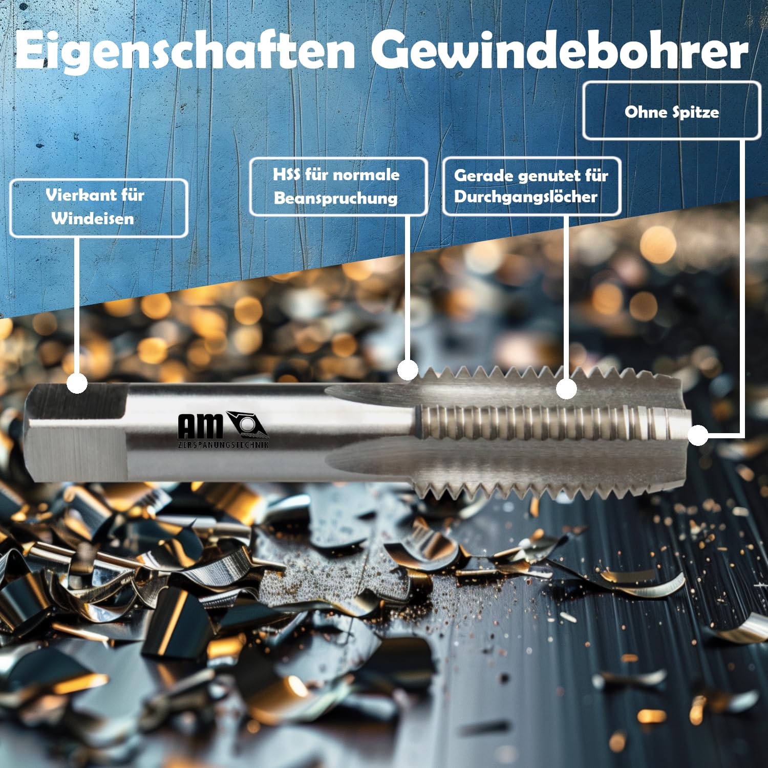 Gewindeschneider M2-M36 | Universeller Gewindebohrer kurz Handgewindebohrer & Maschinengewindebohrer in Einem | Feingewinde - M36 x 1,5