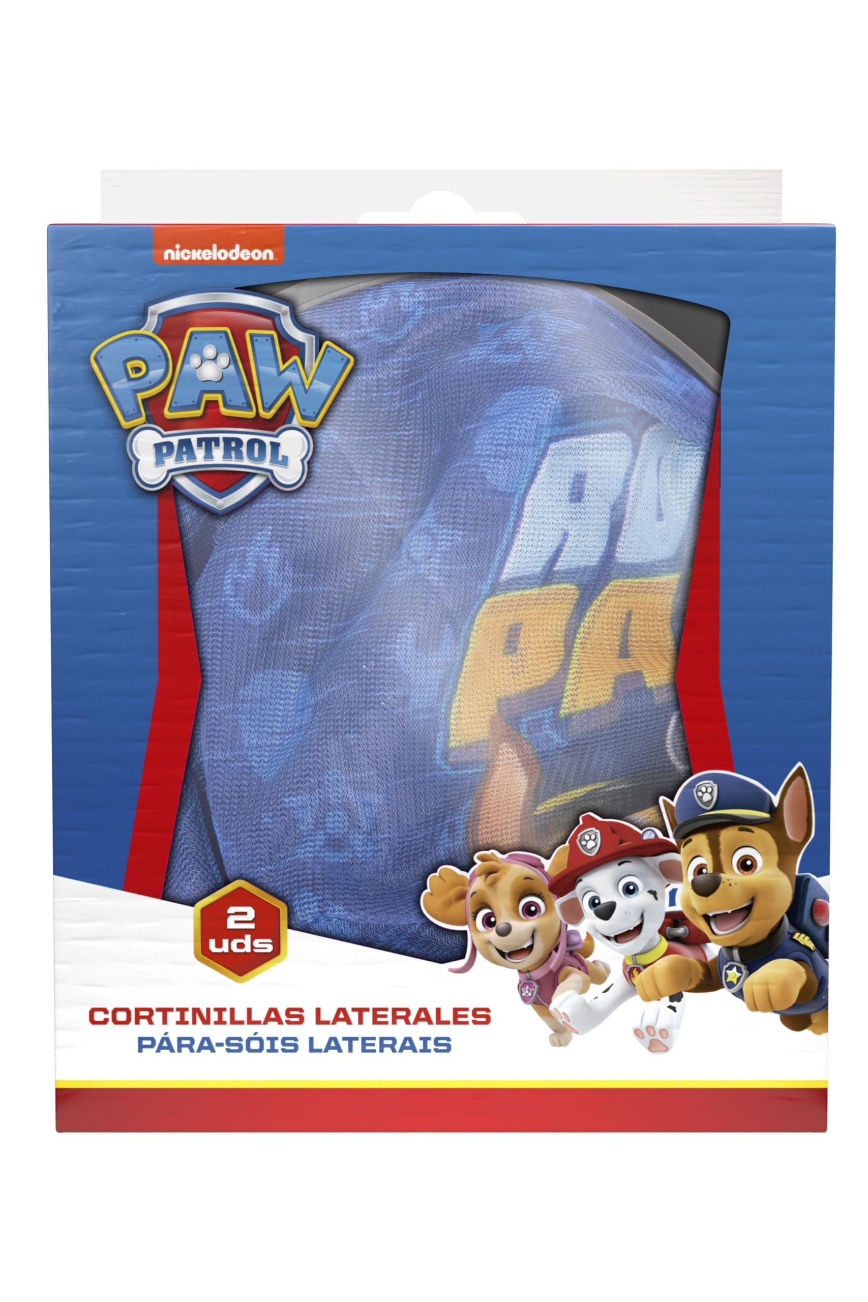 Paw Patrol zasłony boczne mikroperforowane Chase Marshall ochrona przeciwsłoneczna 2 sztuki