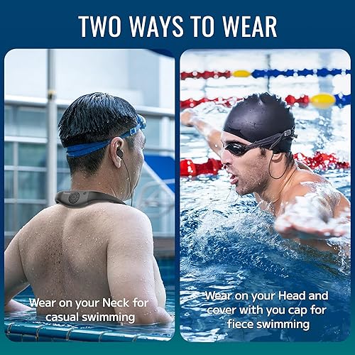 Miniatura 5 de Tayogo Reproductor de MP3 impermeable para natación, IPX8 8GB auriculares de natación, reproductor de música impermeable recubierto de silicona,