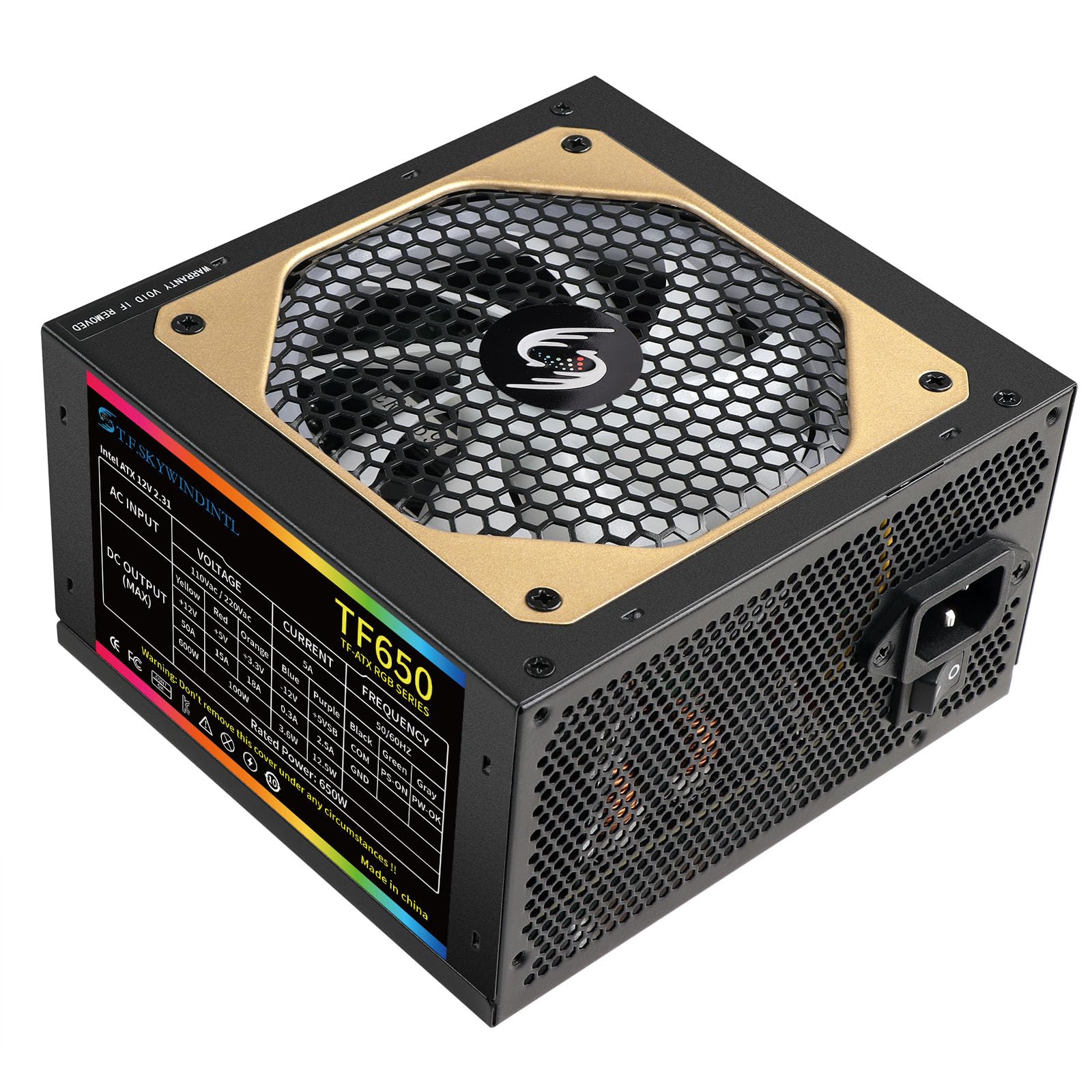 Amazon | 650W 電源 完全モジュラー PSU ARGB ゲーミング PC