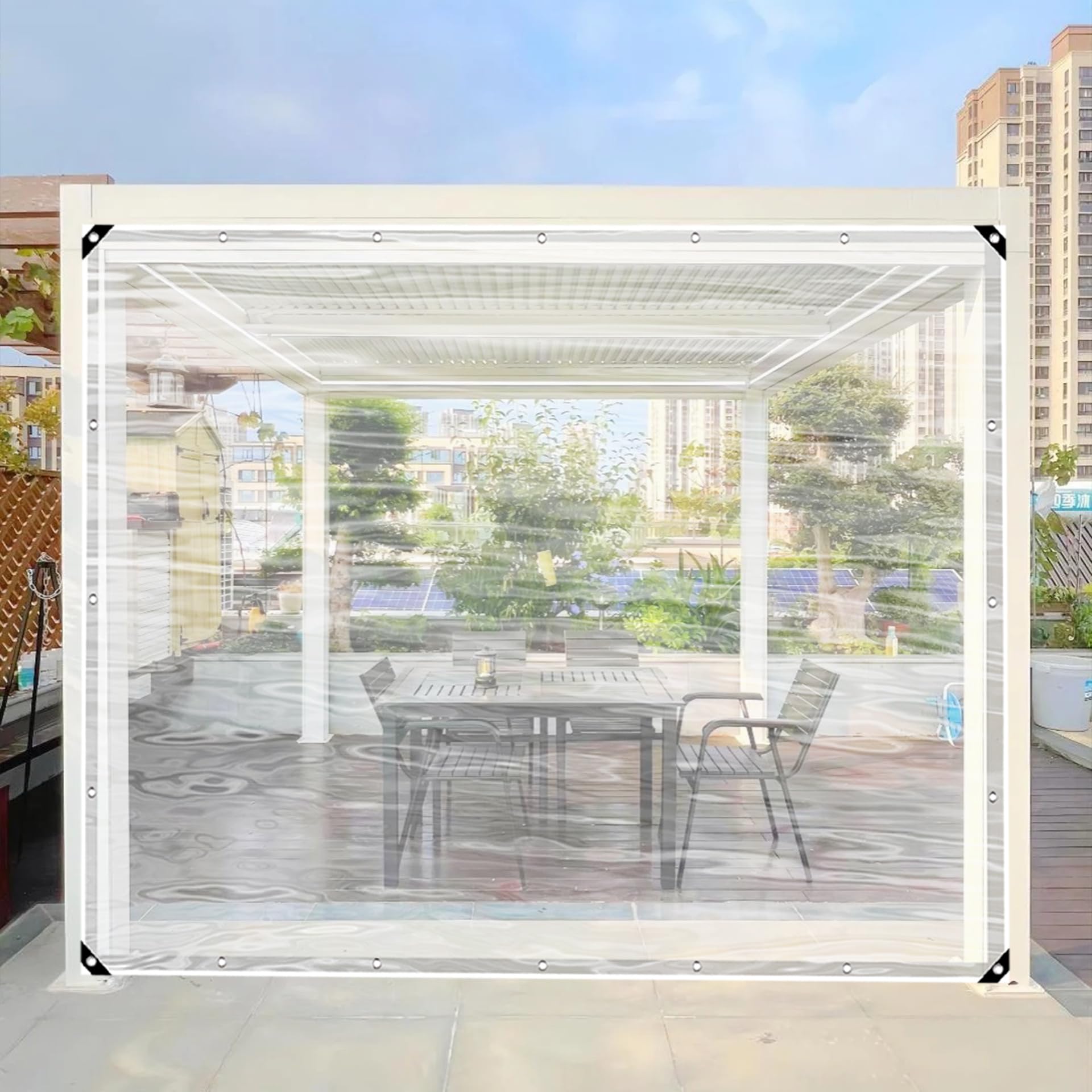 Lona multiusos impermeable de 115x200 cm con toldo reforzado y cuerda para camping