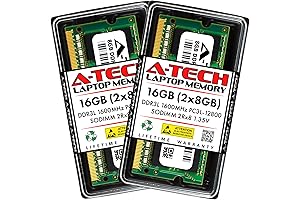 A-Tech DDR3 Ram 8Gb Laptop 1.35V 1600Mhz DDR3L CL11 2Rx8 Non-ECC SO-DIMM...