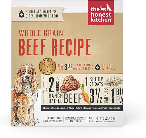 The Honest Kitchen - Alimento para perros de grano entero orgánico deshidratado de grado humano