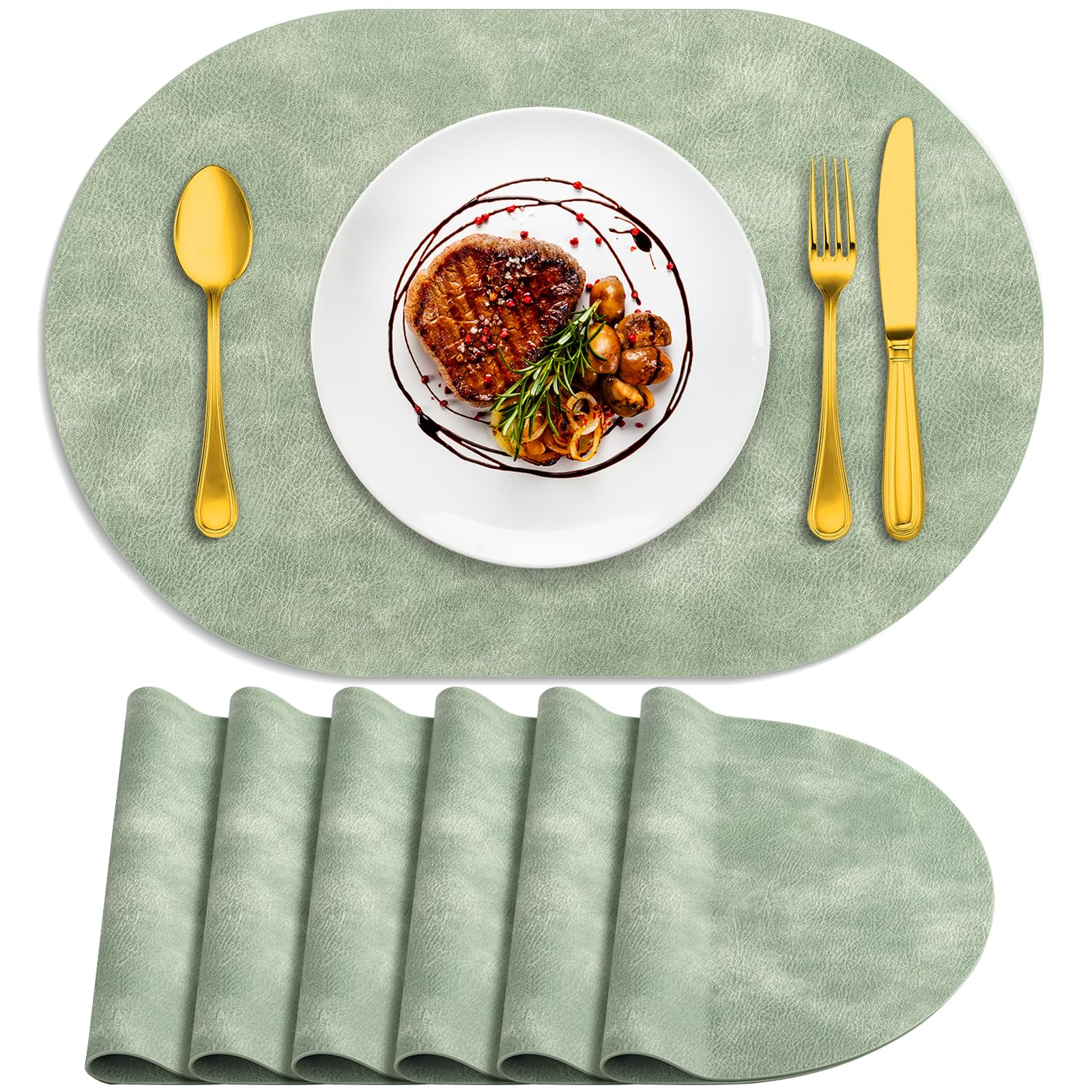 ADRIMER Oval Placemats Set of 6