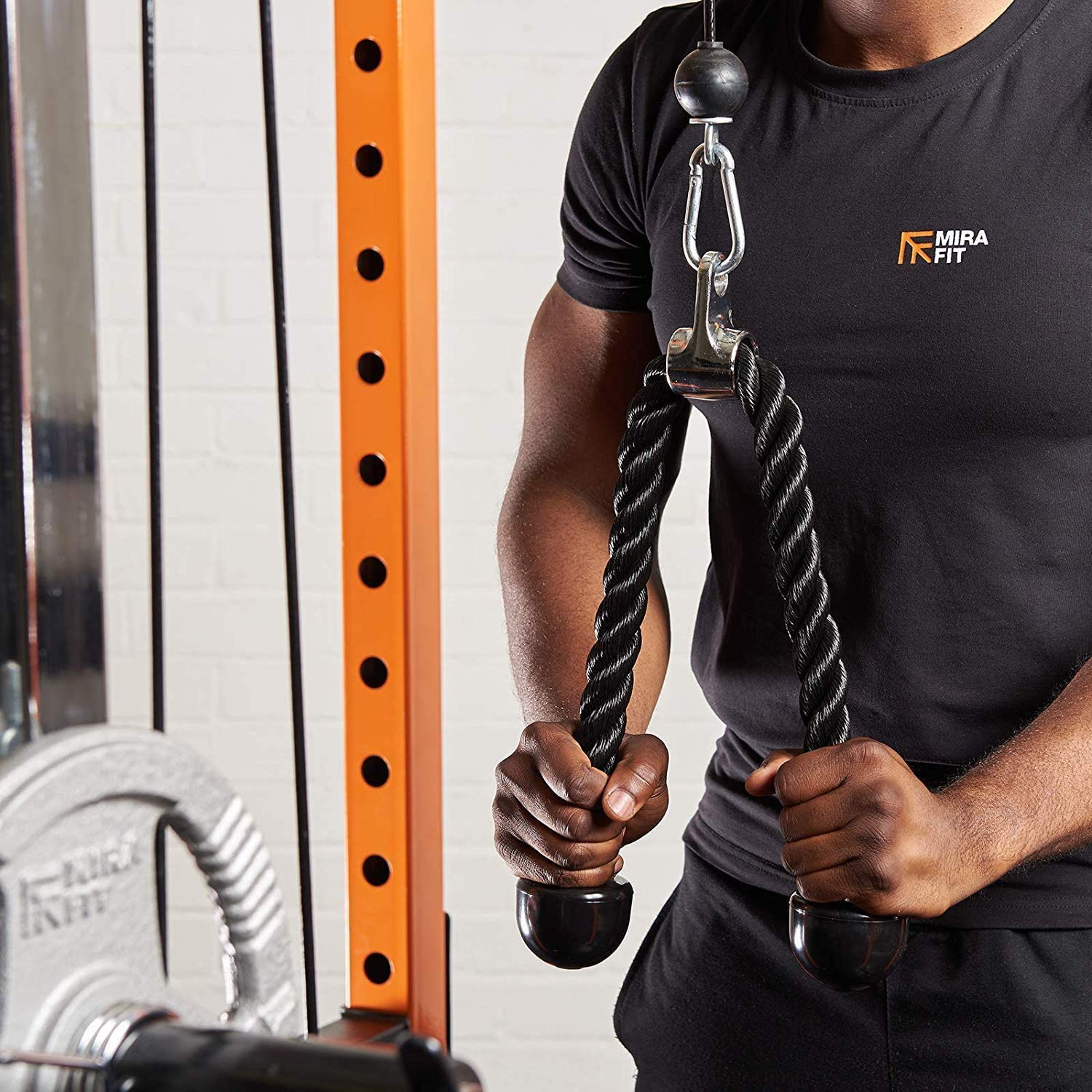 Buy Risefit Heavy Duty Tricep Rope Push Pull Down Bicep Rope Complete