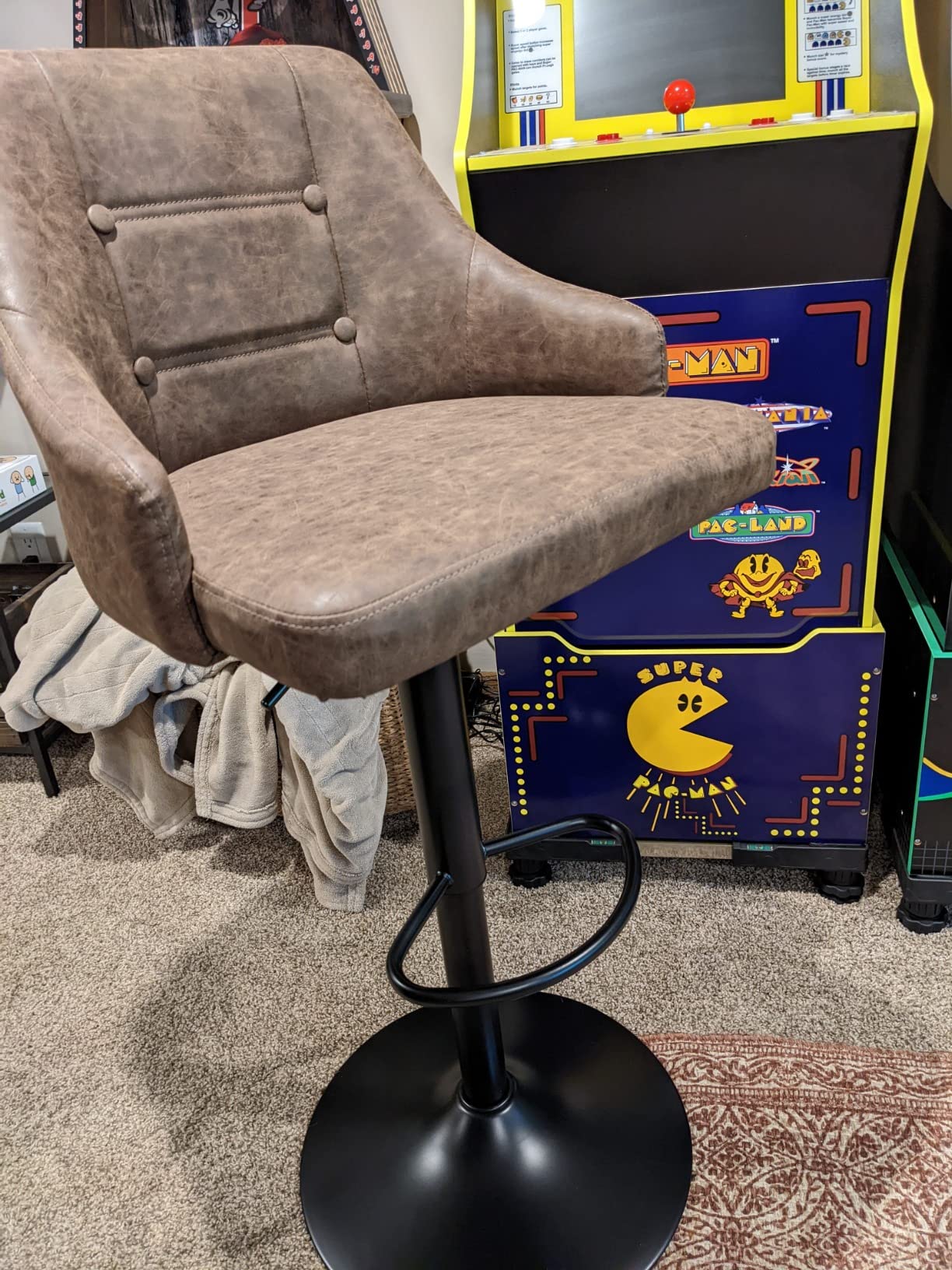 25/mo Finance HERA'S PALACE 360 Swivel Bar Stools, Modern Barstool