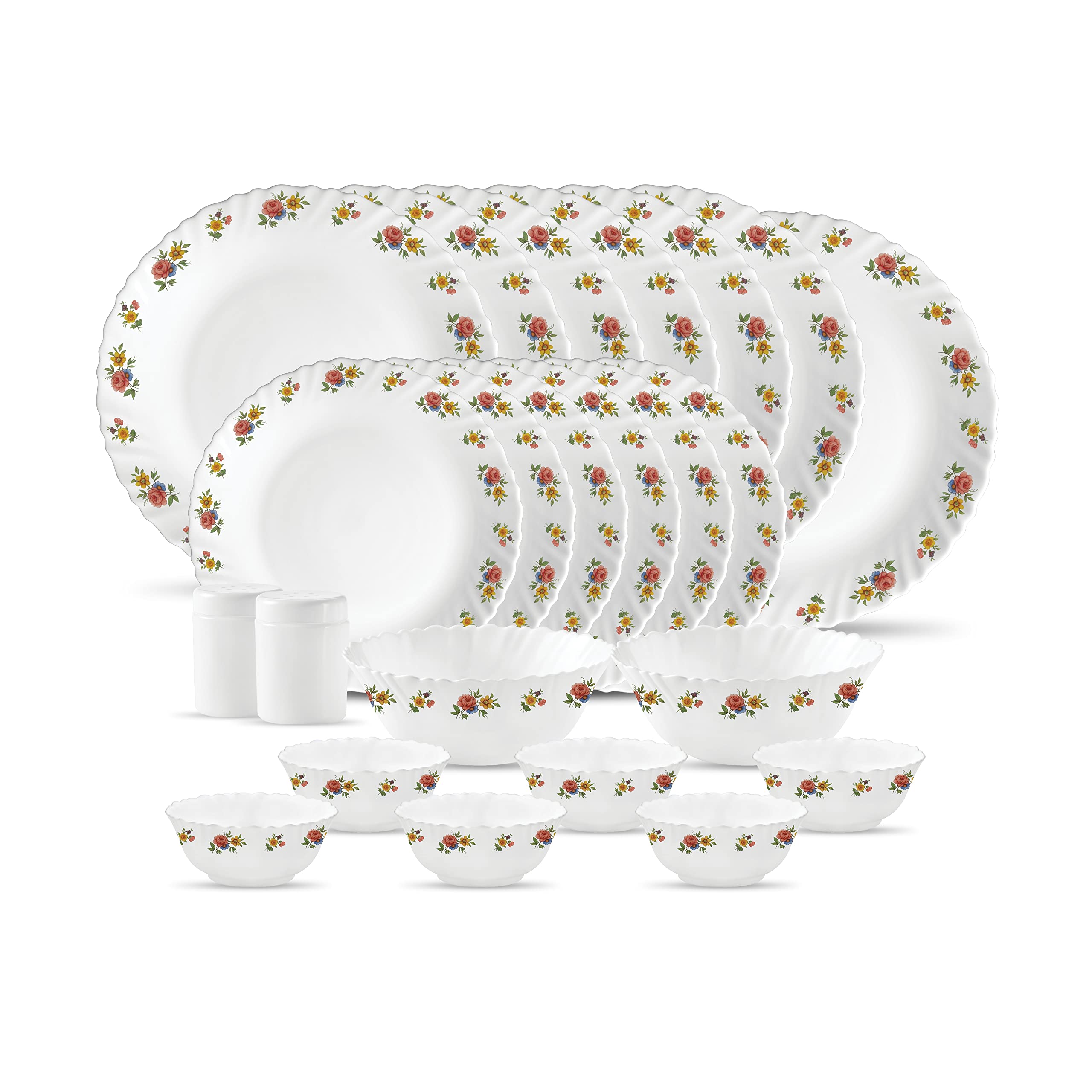 La Opala Novo Collection Opal Glass Dinner Set 23 Pcs Desertcart