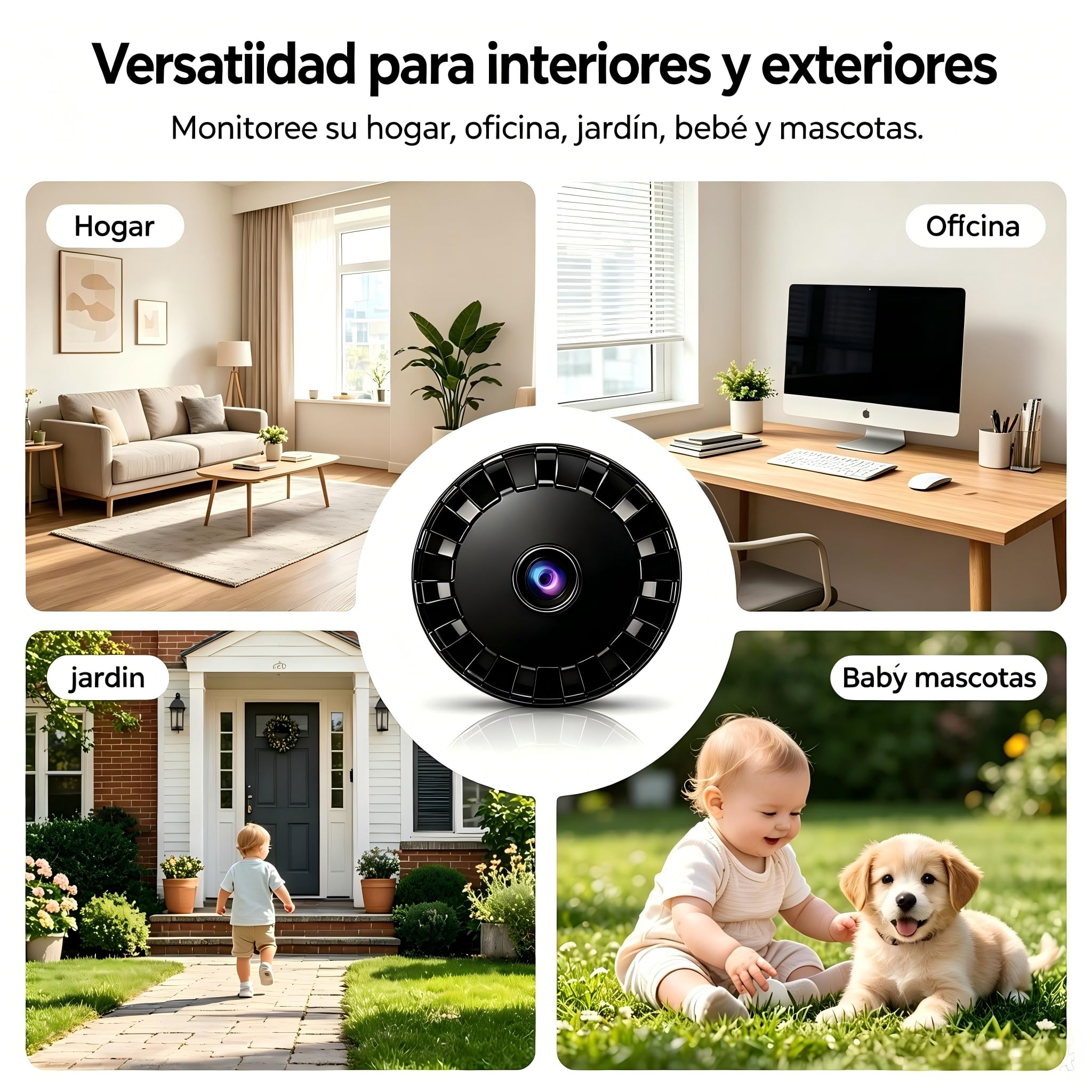 8 PCS Mini Cámara de Seguridad WiFi HD 1080P, Cámara Oculta Mejorada 2026 con Visión Nocturna, Cámara Espía Pequeña para Interior y Exterior, Ideal para Bebés, Mascotas y Vigilancia Doméstica L/X3