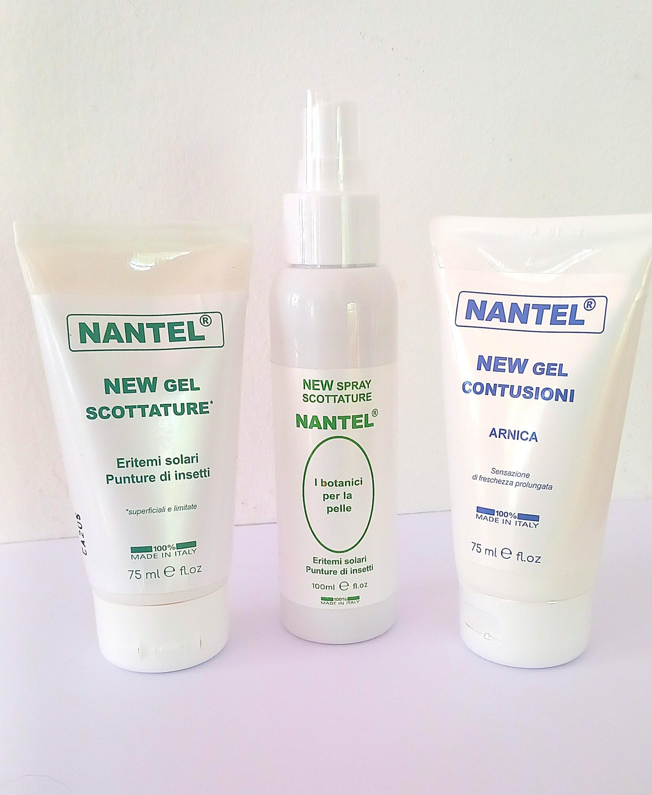 01 NEW GEL SCOTTATURE NANTEL/ 01 NEW GEL CONTUSIONI NANTEL /01 NEW SPRAY SCOTTATURE NANTEL