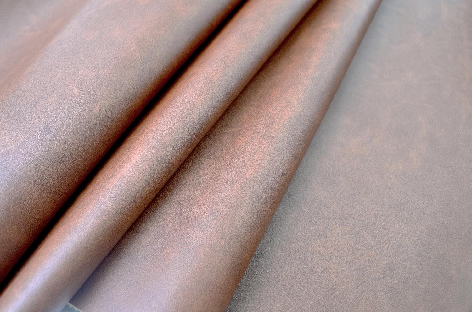 3 Yards 54" x 108" Calfskin Soft Faux Leather Fabric Brown Fake Leather Fabric Upholstery Vinyl for Sofa Chairs Car Seats Crafts