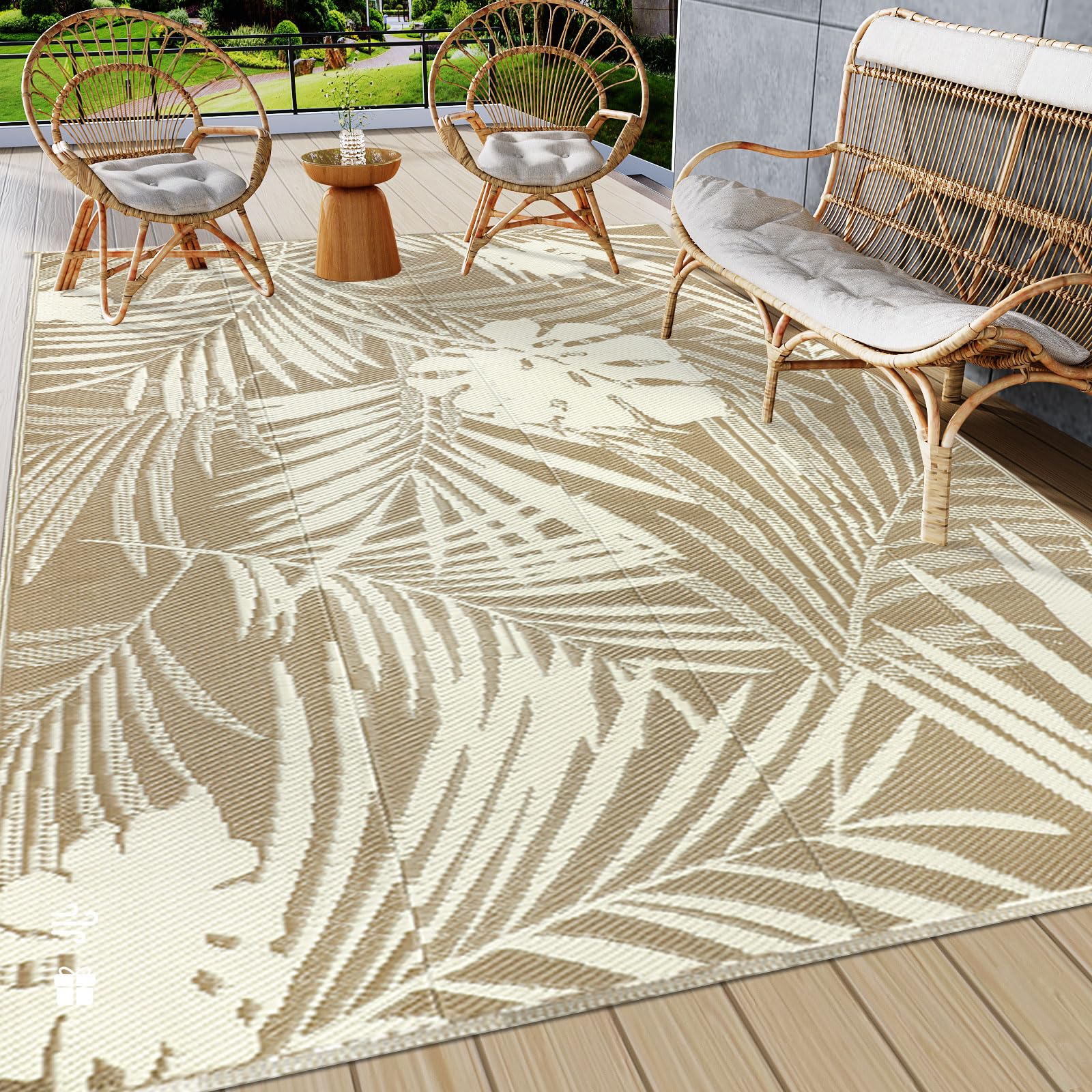 famibay Waterproof Outdoor Rug 6x9