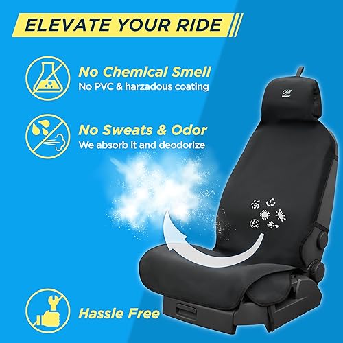 Miniatura 2 de AUTHENTICS Funda impermeable para asiento de automóvil, lavable y desodorante, protector de sudor para después del entrenamiento, fundas de asiento