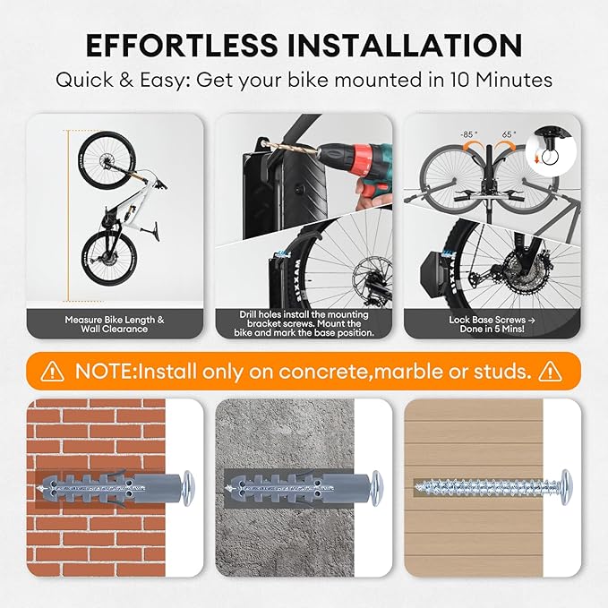 Soporte de pared para bicicleta, gancho vertical, 2 unidades, 66 lb miniatura 6