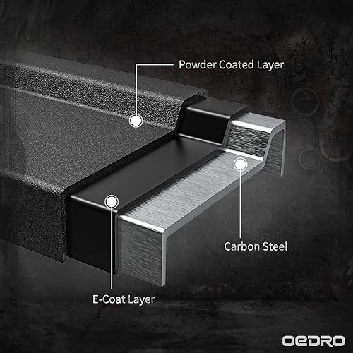 Miniatura 5 de OEDRO Estribos de 6.5 pulgadas compatibles con Dodge Ram 1500 Crew Cab 2009-2018, 2500/3500 2010-2024, Ram 1500 Classic 2019-2024 (excluyendo nuevo