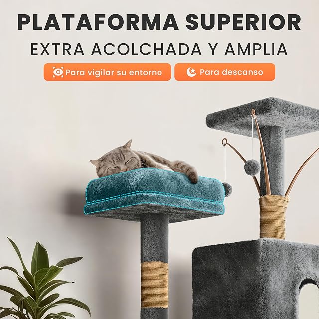 Foto 6 de 8 de JUPPLIES Árbol Rascador para Gatos 143 cm