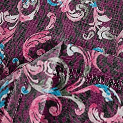 Miniatura 3 de Ropa quirúrgica para mujer 2023 lindo estampado cruzado cuello en V manga corta camisetas con bolsillos uniformes de lactancia