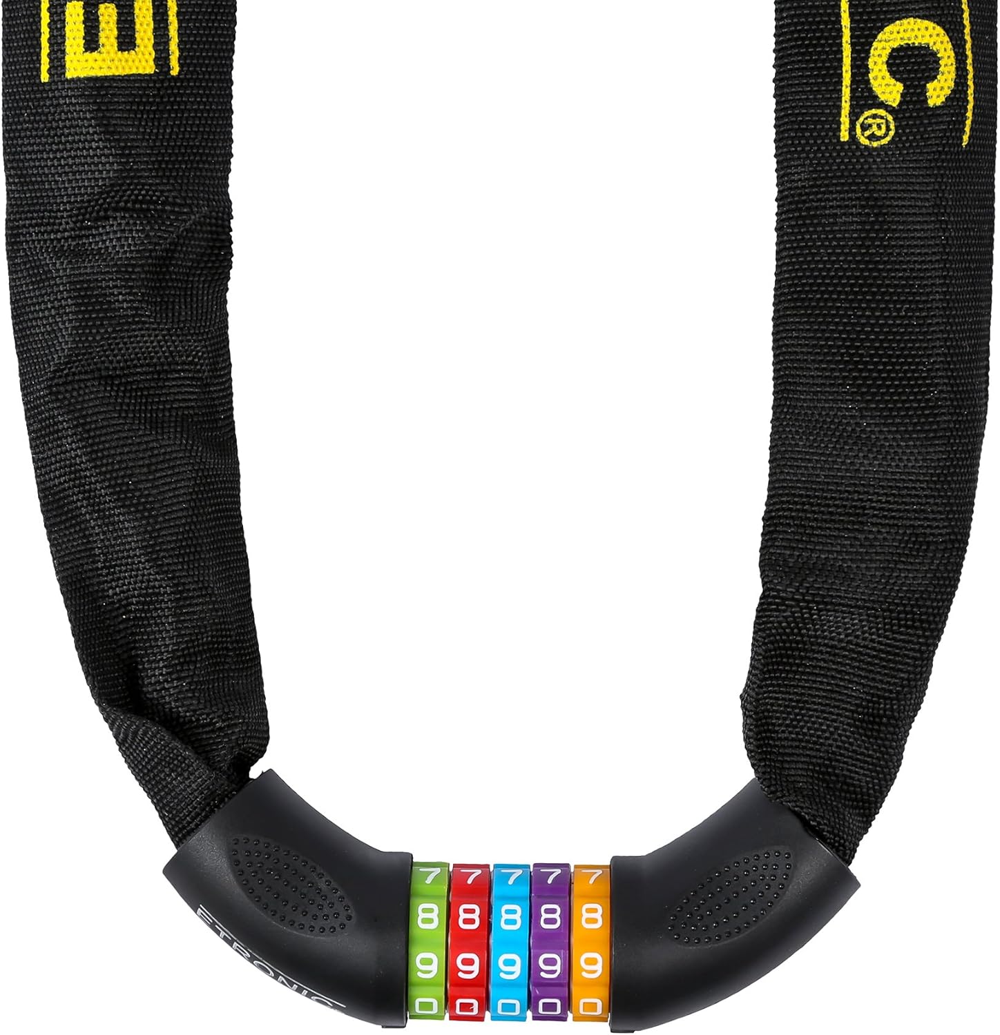 Etronic Bike Lock M10, Chain Cable Lock Tuff Links 4 Feet Long Security 5-Digit Resettable Combo Combination Lock Bicycle Lock Hardened Steel Tough Square Links Chain Lock : Sports & Outdoors