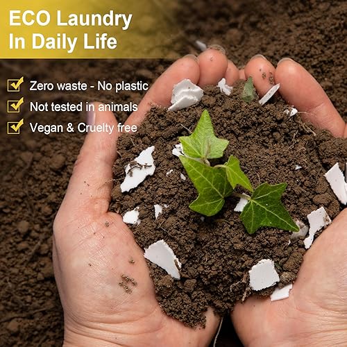 Miniatura 5 de Binbata Hojas de detergente para ropa sucia, hasta 128 cargas, hojas de lavandería hipoalergénicas, ecológicas, sin plástico biodegradable, sin