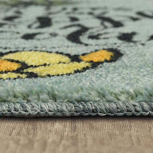 Miniatura 4 de Mohawk Home Alfombra de cocina de verano lavable a máquina, color azul piña