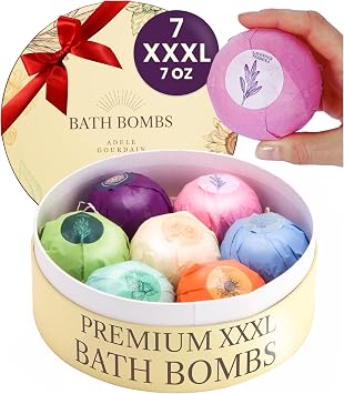L Bath Bombs for Women, 7pc, Birthday Gifts for Women by AdeleGourdain