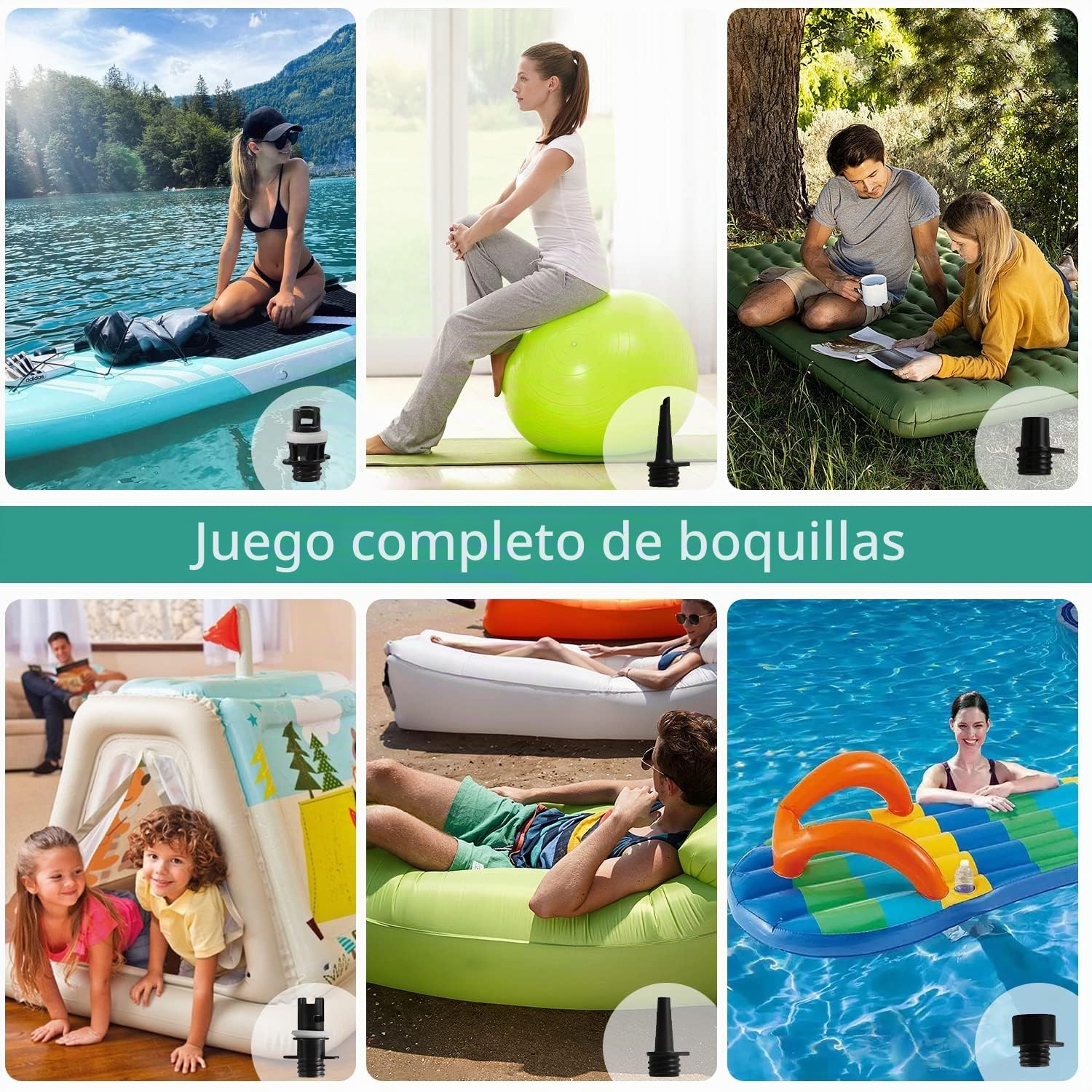 Inflador Electrico Paddle Surf, Bomba de Aire Eléctrica Portatil 20PSI, 12V DC Hinchador con Función de Apagado Automático y LCD, Inflado y Desinflado 2 en 1, para Kayak Colchón de Aire Tienda y Barco