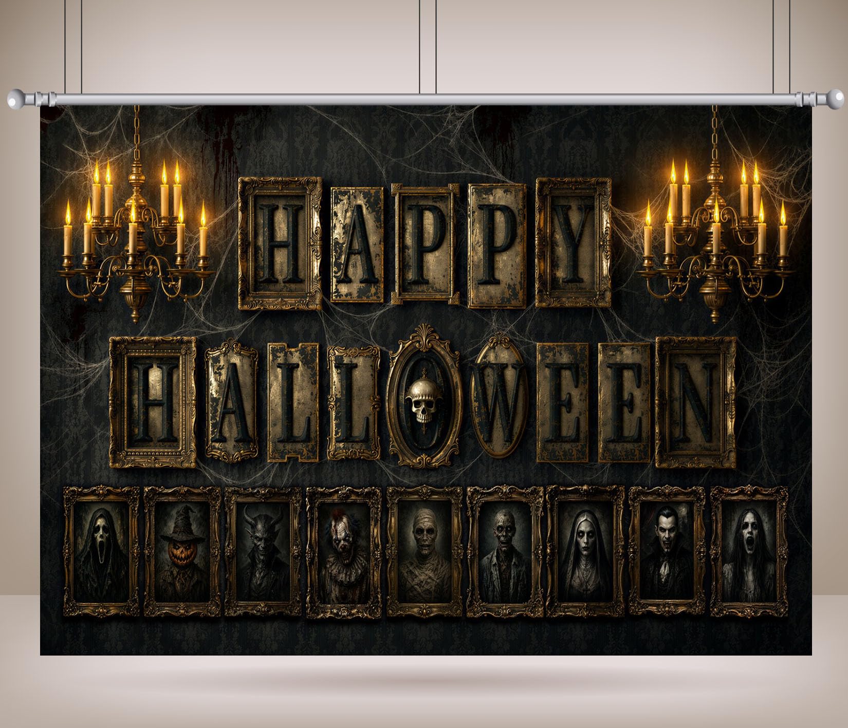 20x10FT (6x3m) Galleria Teschi Antichi Halloween Sfondo Fotografico