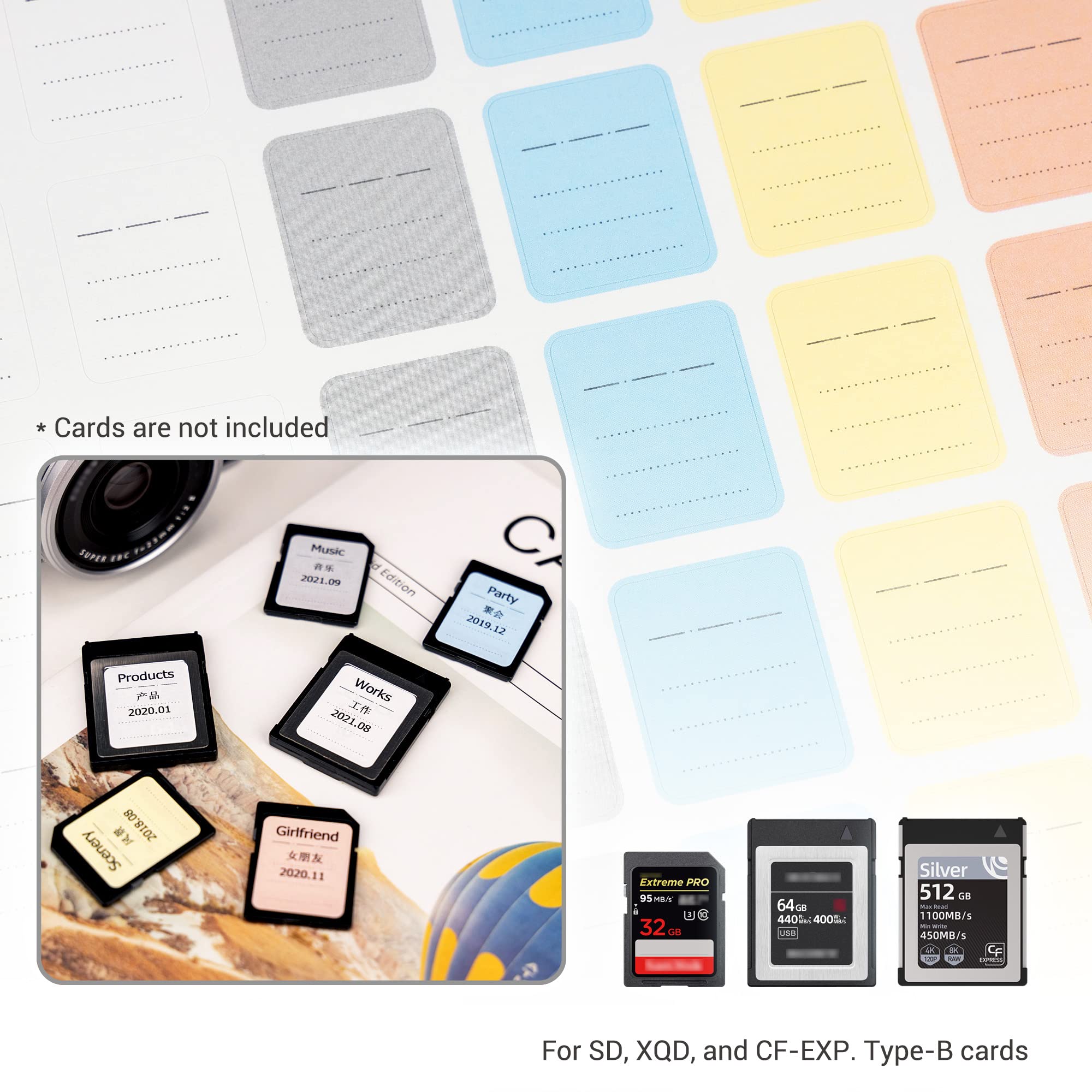 Lot De 120 étiquettes Multi-usage Imprimables Pour Carte Mémoire