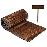 Spurgehom 8FT Wooden Garden Pathway Straight Outdoor Walkway Roll Out Cedar Wood Patio Flooring Path Decorative Lawn Patio Pavers Boardwalk Beach Wedding Party (Brown) Brown 8ft Straight