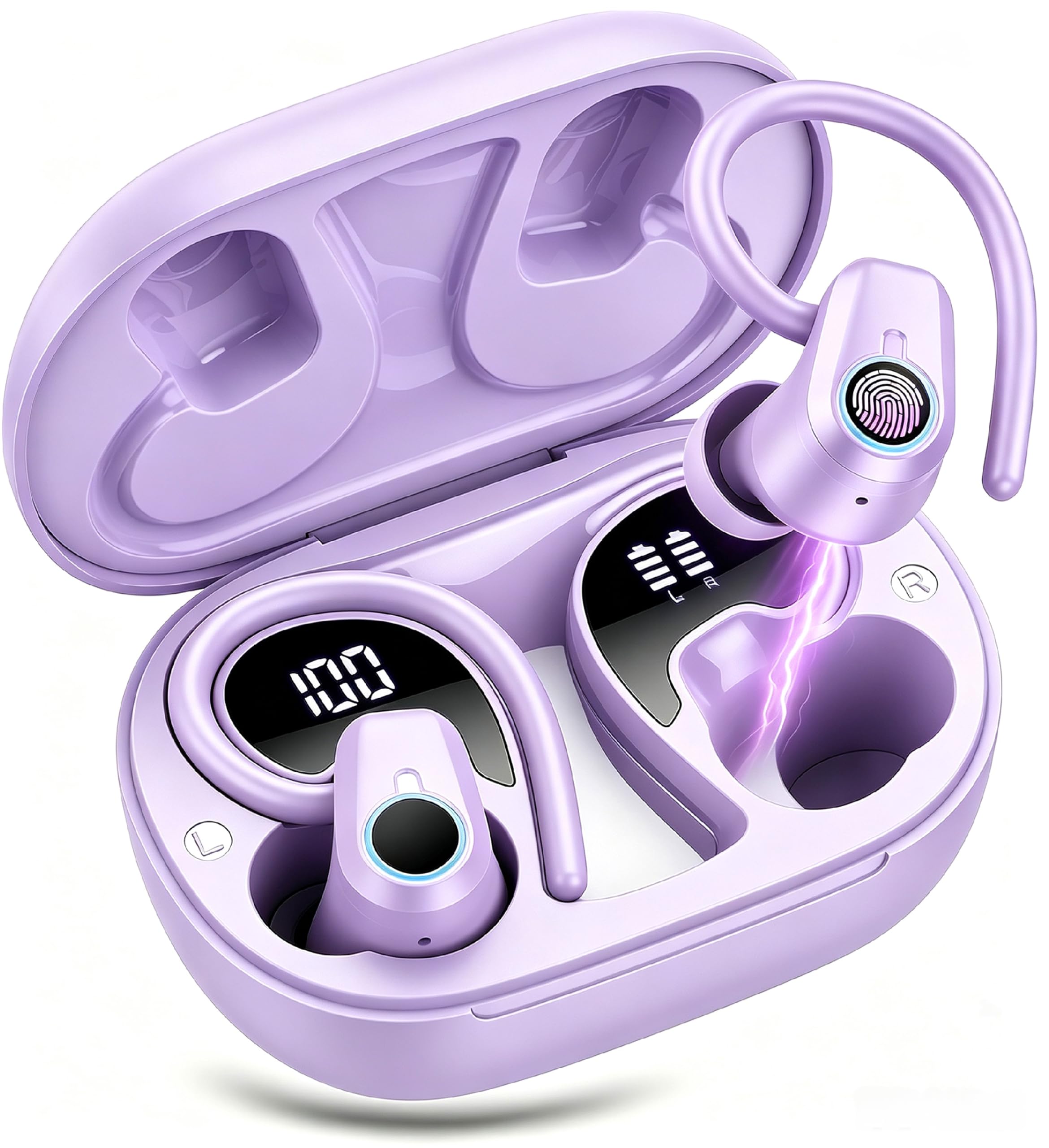 Poounur Bluetooth Kopfhörer Sport, 2026 Kopfhörer Kabellos Bluetooth 5.3
