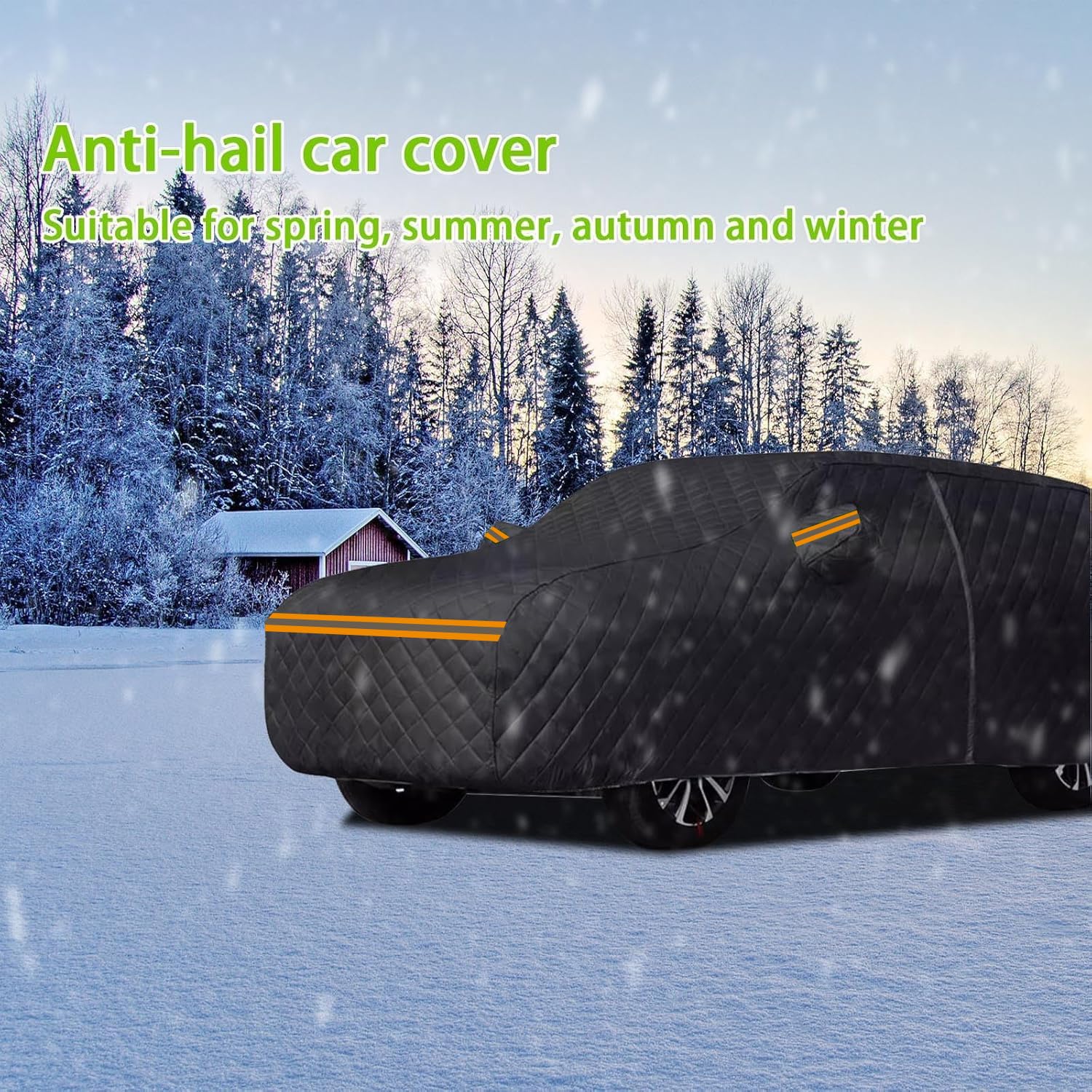 Funda Coche Antigranizo para Audi RS6 2002-2023, Cubierta de Coche Exterior Impermeable, Lona Coche Transpirable Antigranizo Antinieve, con Cremallera Exterior