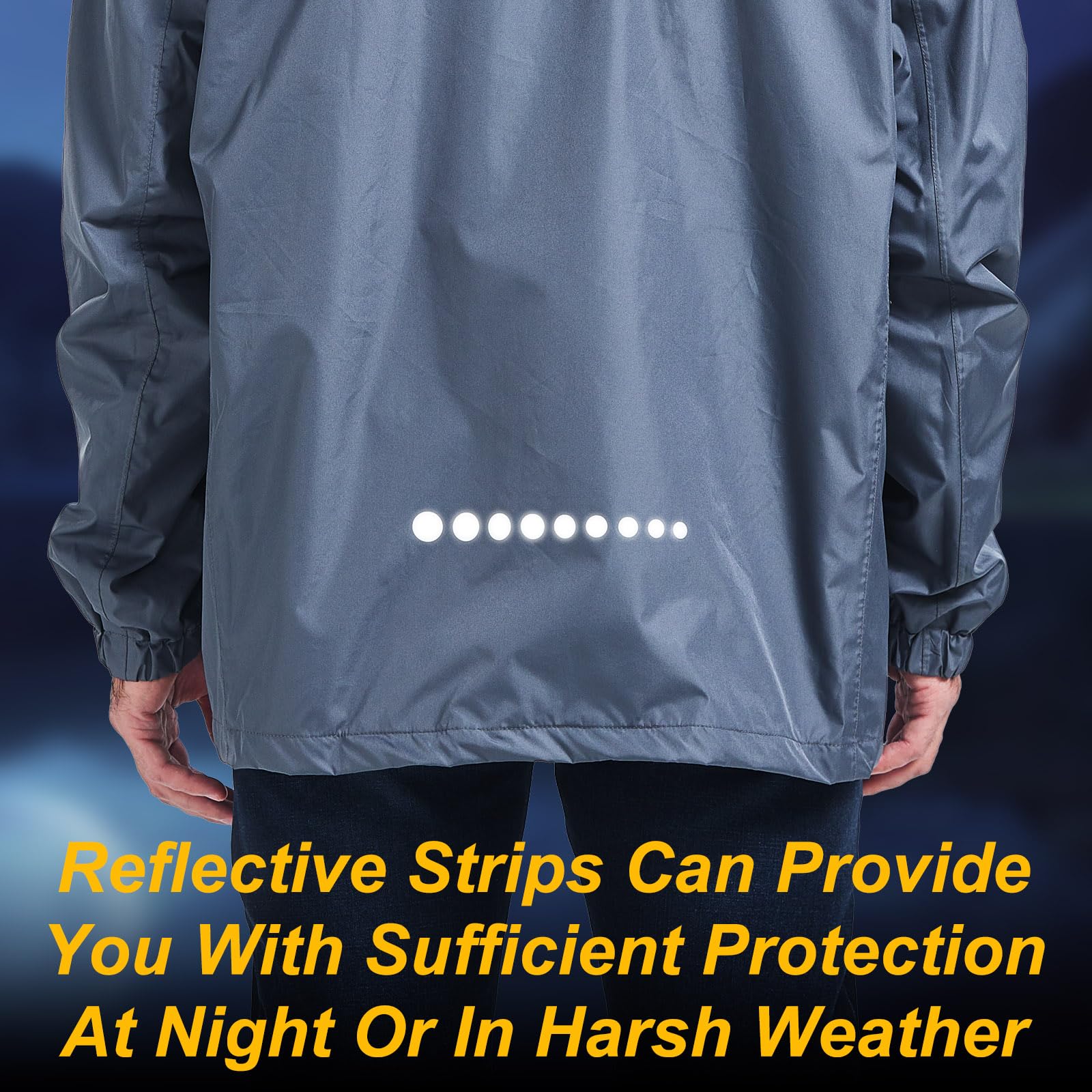 Chaqueta impermeable plegable para hombre, ligera, con capucha, para golf, senderismo, ciclismo