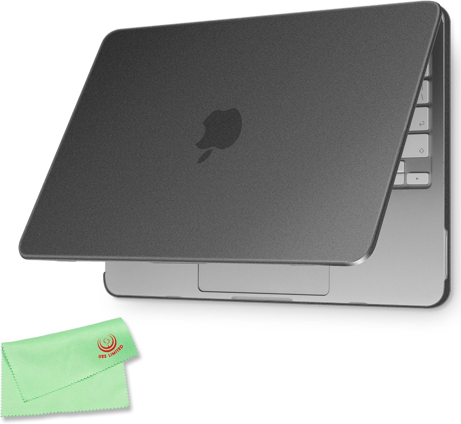 UESWILL Invisible Ultra Thin Matte Case for MacBook Neo 13 inch with A18 Pro chip Model A3404 Release 2026, Scratch & Fingerprints Resistant Hard Shell Case Cover, Space Black Clear