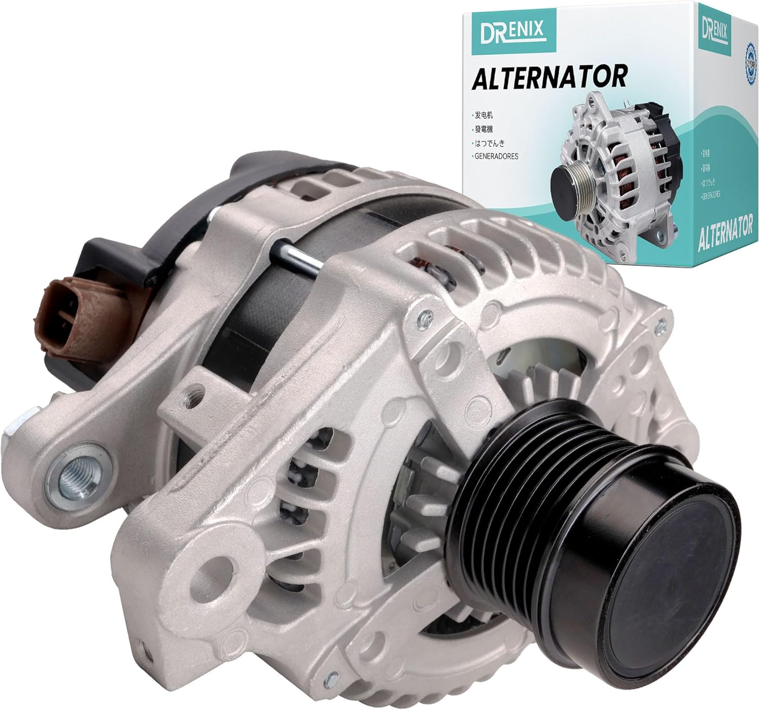 High Output Alternator fit for GS350 2007-2011 V6 3.5L, IS350 2006-2013 V6 3.5L, for IS250 2006-2013 V6 2.5L, for GS300 2006 V6 3.0L 150Amp 12V CW 7-Groove Pulley 27060-31060