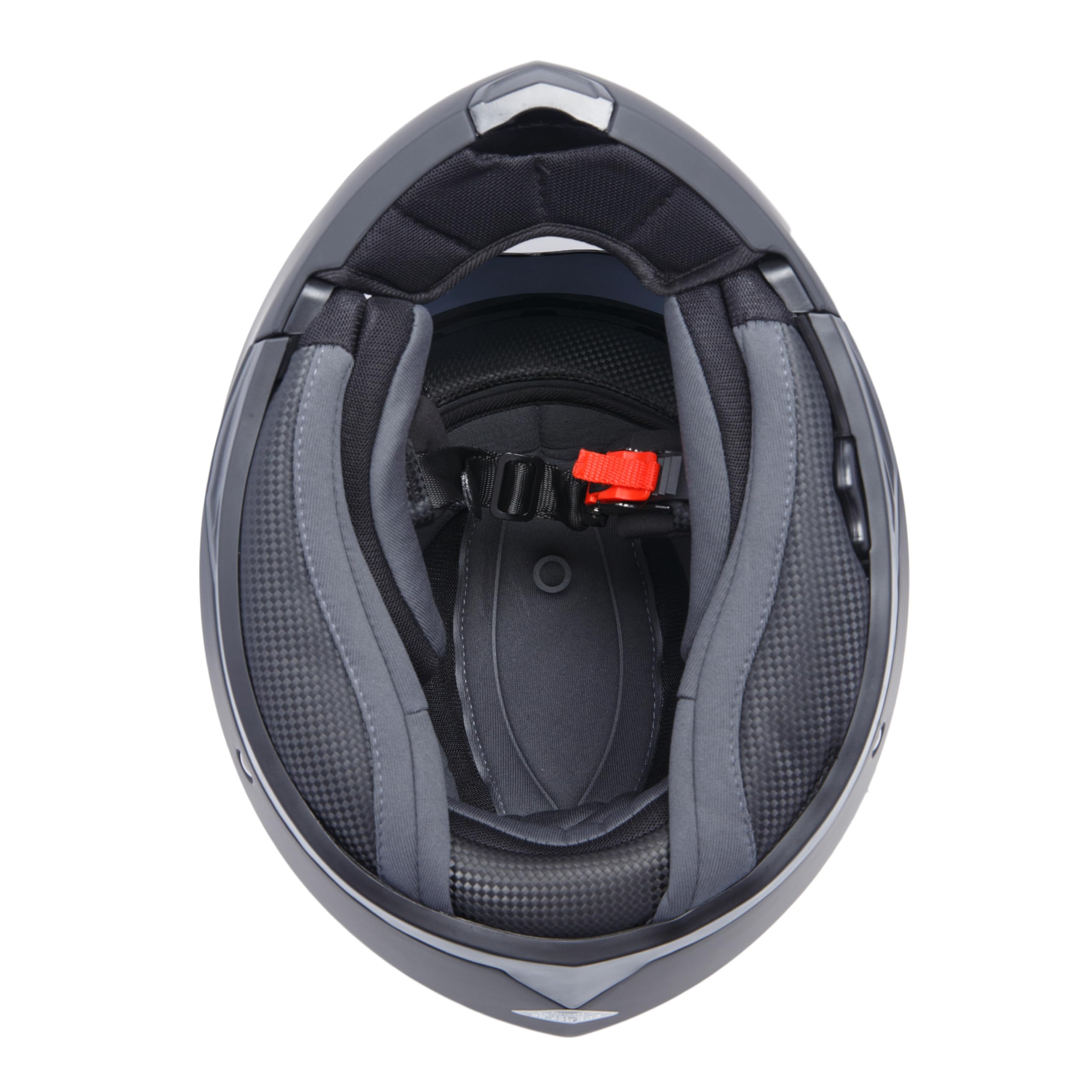PROANTI Kask motocyklowy z klapą, modułowy kask motocyklowy z wizjerem i wbudowaną ochroną przed słońcem, szary