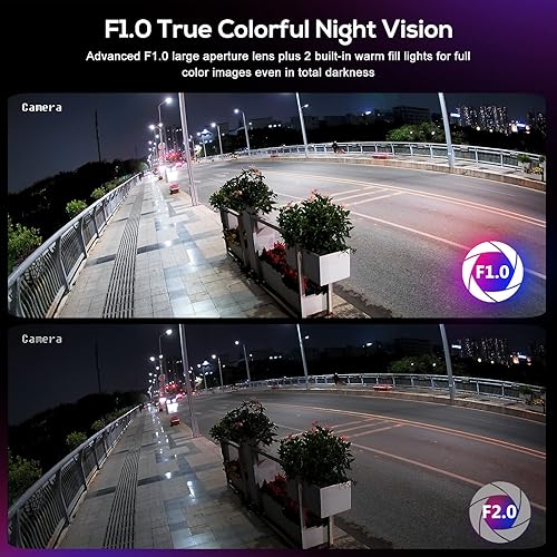 Miniatura 3 de Compatible con cámara IP Hikvision 8MP Colorvu Turret PoE (negro), cámara de visión nocturna 4K a todo color para exteriores con audiomicrófono,