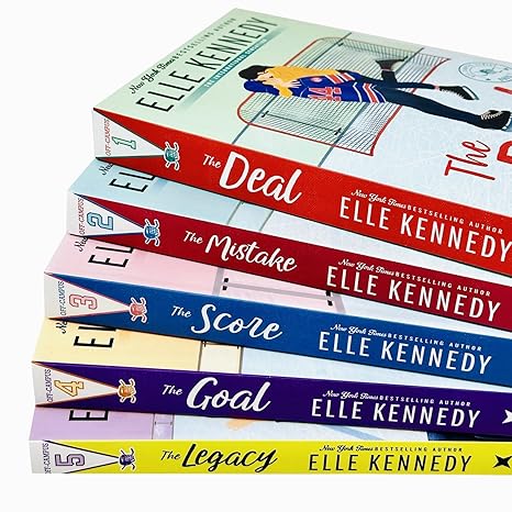 Off-Campus Series 5 Books Collection Set By Elle Kennedy (The Deal, Mistake, Score, Goal, Legacy)