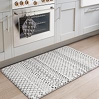 Vista 73 de KIMODE - Juego de 2 tapetes de cocina bohemios, antifatiga, antideslizantes, impermeables, ergonómicos, acolchados, cómodos, para lavandería