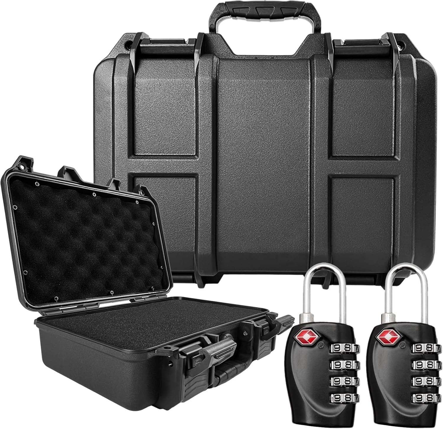 LAFENLIN Hard Lockable Gun Case with Locks 2 TSA Padlocks