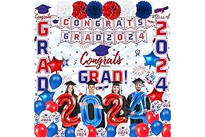 Graduation Party Decorations Red and Blue Class of 2024