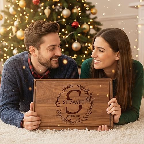 Miniatura 5 de Silverhill Design Customized Love Personalized Engraved Wood Cutting Boards for Couples - Ideal Gift for Weddings, Anniversaries, Housewarming and