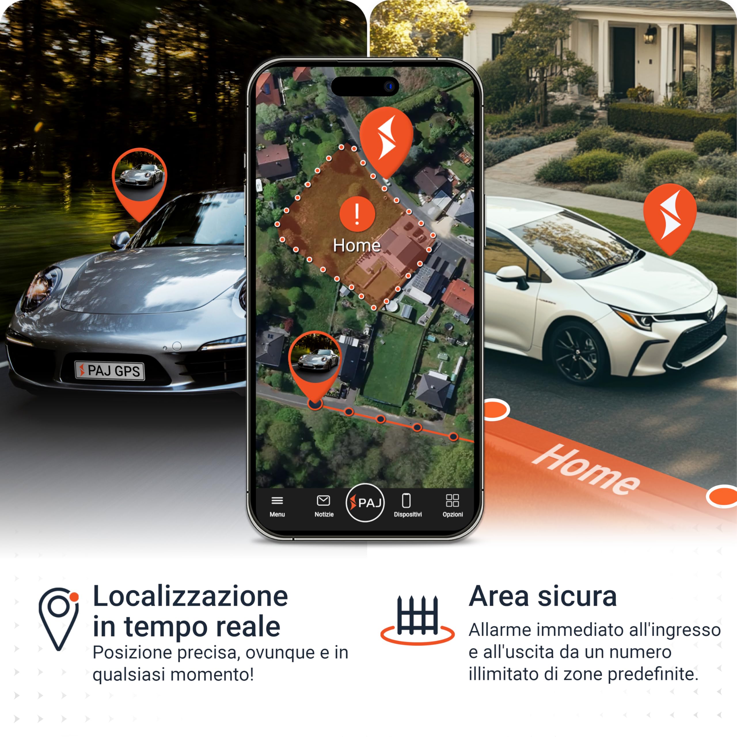 PAJ COMPACT Finder 4G, Localizzatore GPS Auto, Moto, Camion - Durata Batteria fino a 40gg (Mod. Standby) - Tracker con Localizzazione in Tempo Reale, Funz. Antifurto e Notifiche di Allarme tramite App
