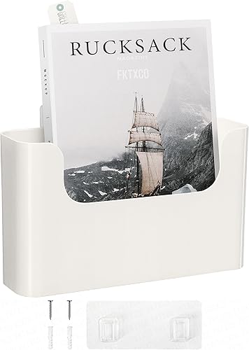 Organizador de archivos colgante para montaje en pared, sin perforación, suministros de correo de oficina, almacenamiento, revista, sobre,